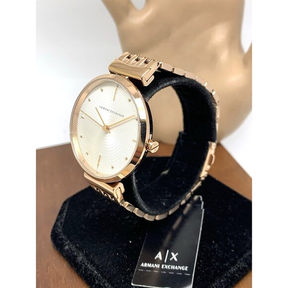 Armani Exchange Women's Watch AX5901 Quartz Rose Gold Stainless Steel 36mm - Picture 2 of 13